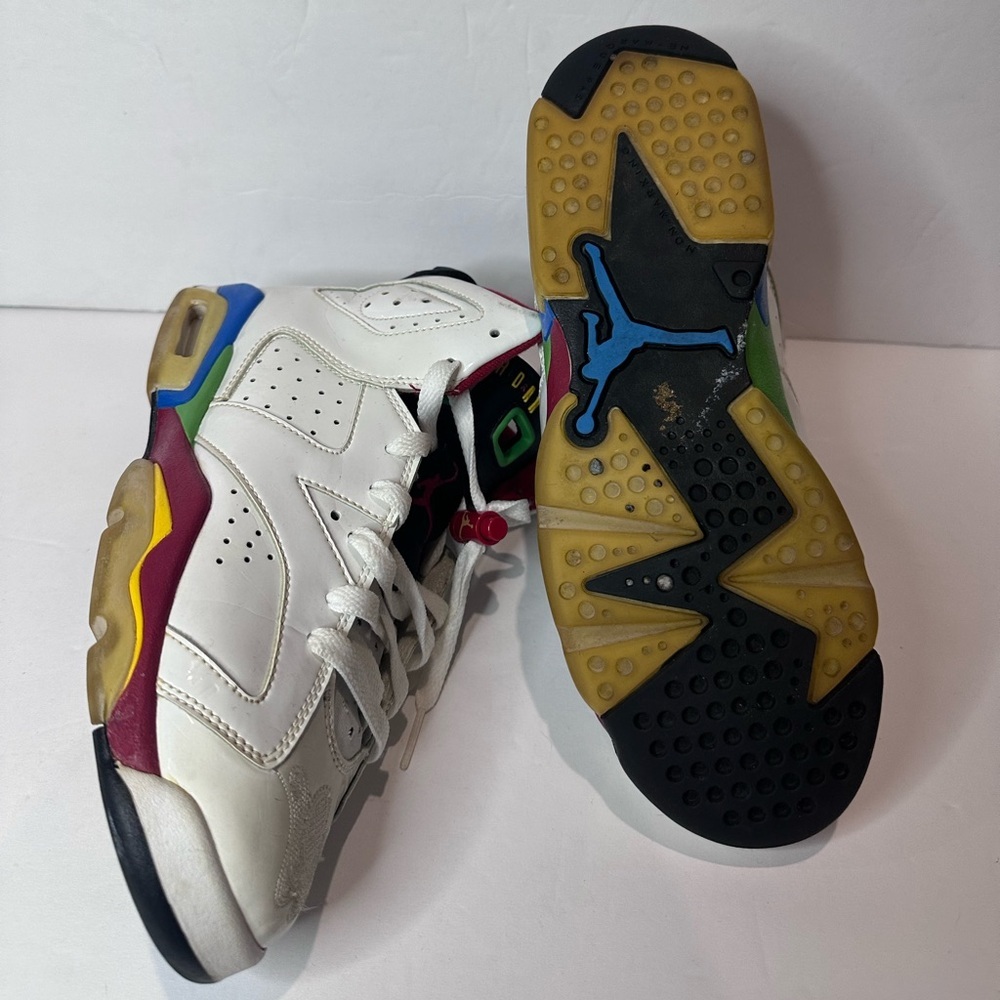 Jordan 6 Kids White and Red Sneakers - Picture 8 of 8